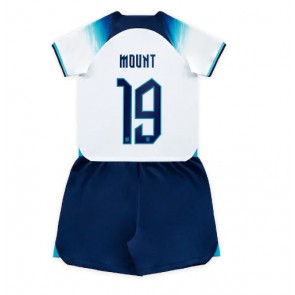 Anglia Mason Mount #19 Koszulka Podstawowych Dziecięca MŚ 2022 Krótki Rękaw (+ Krótkie spodenki)